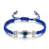 Adjustable Woven Evil Eye Lucky Charm Bracelet Fashion Hand Jewelry For Women