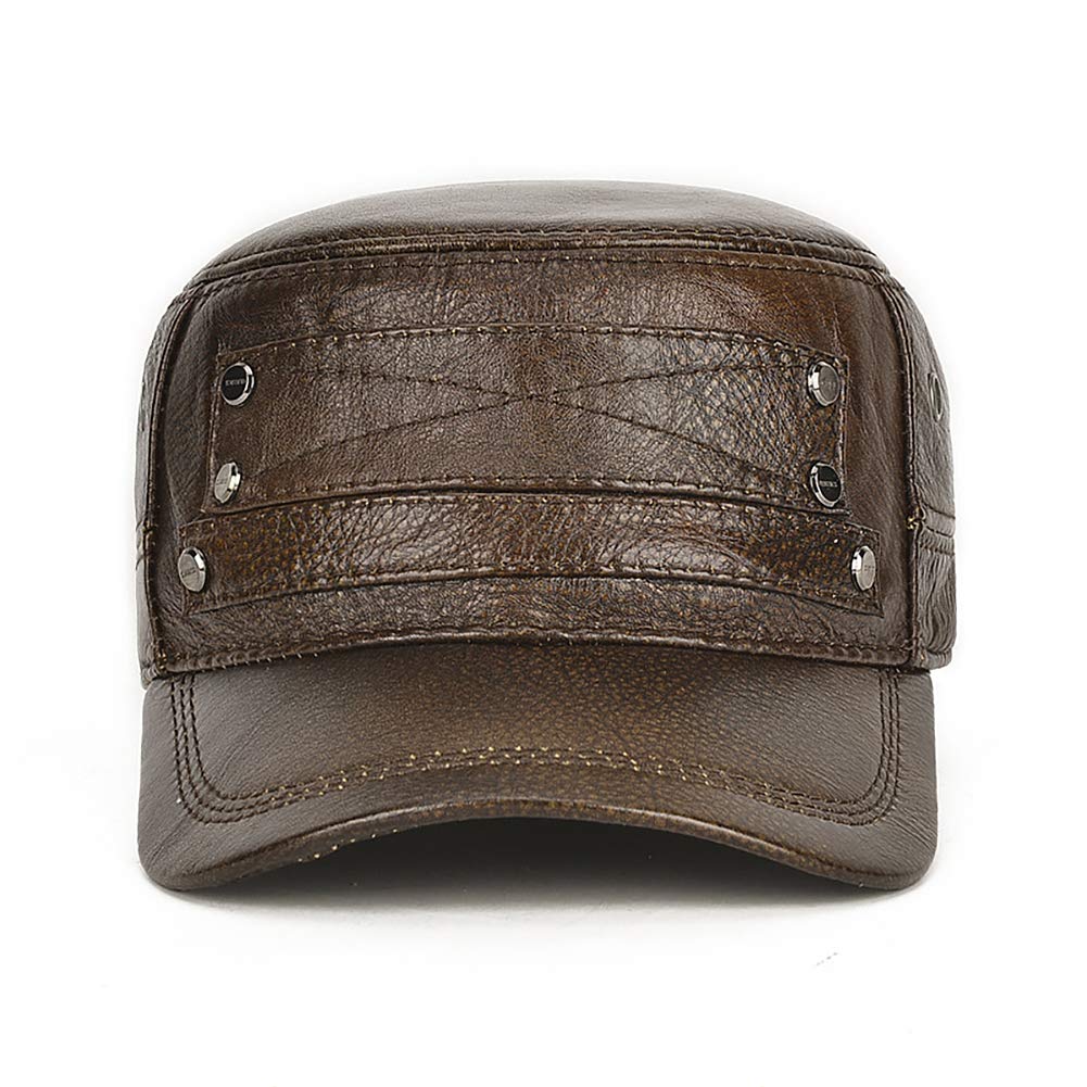 Echtleder Arbeit Echtleder Verstellbar Baseball [ANMIDA] 100% Hut, Kappe, Cap, Größe, Herren Cap, Herbst/Winter