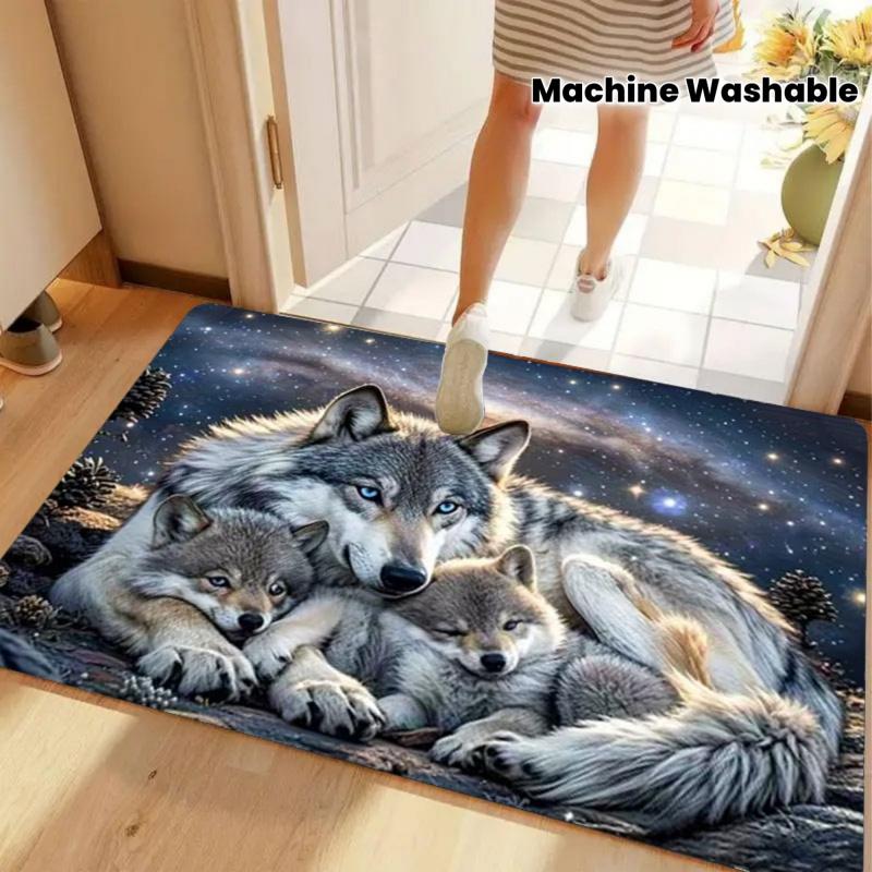Pattern Carpet Animal Bathroom Mat Is Suitable for Bedroom, Living Room, Kitchen, Bathroom, and Entryway, Soft and Ea