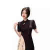 2026 new retro new Chinese skirt medium and long short-sleeved cheongsam dress summer temperament two-piece set
