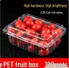 Clear Plastic Fruit & Veggie Box with Lid - Disposable and Thickened for Fresh Storage