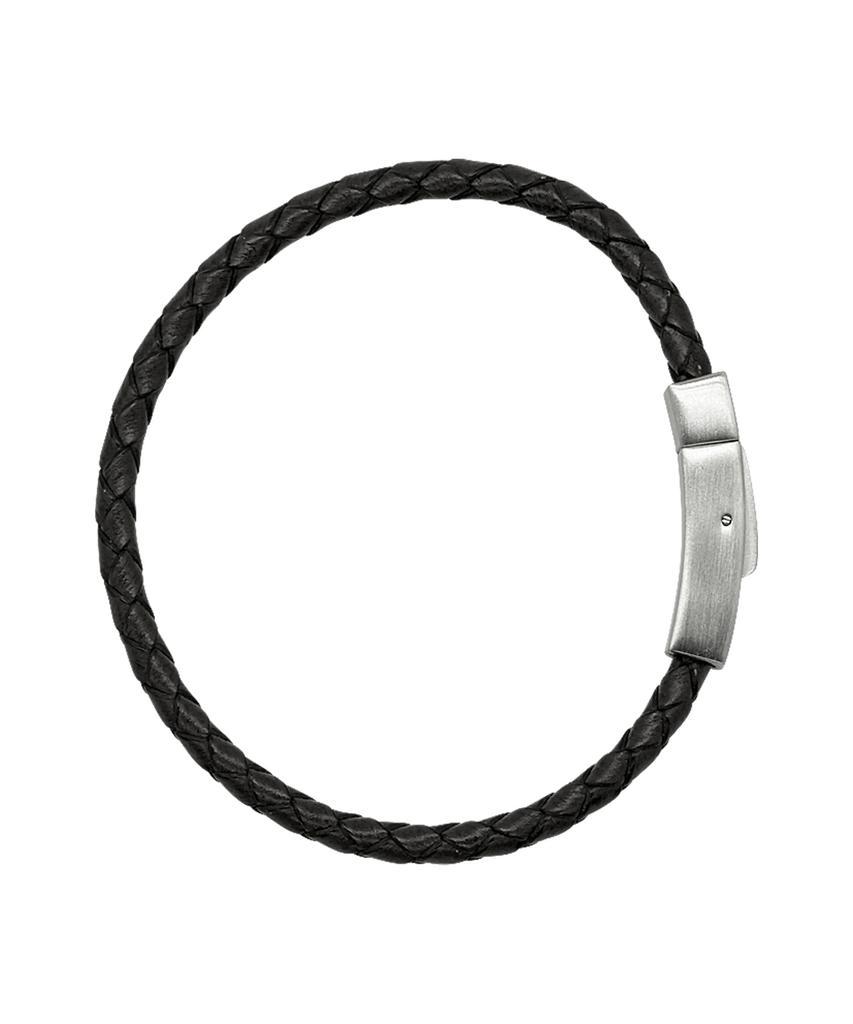 Iamj Simple Click Bar Leather Bracelet (2 Colors)
