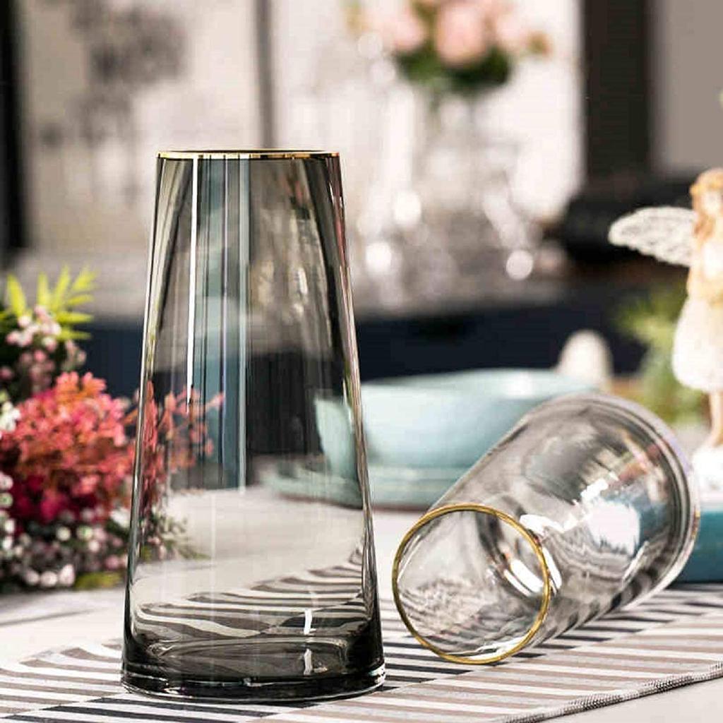 22cm Glass Vase, Transparent Glass Bottle, Nordic Style, Ideal for Arranging Flowers, Hydroponics, Ikebana, and Artificial Flowers, Stylish and
