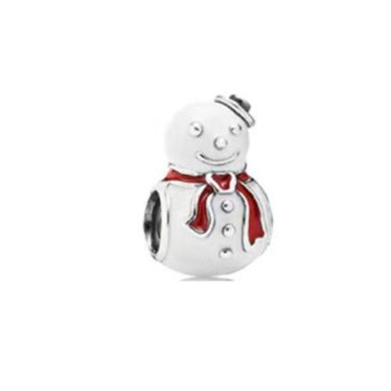 Snowman Sled Santa Claus Christmas Collection Charm Bead Pendant Fit Original European Jewelry Diy Making Unique Gift
