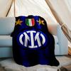 1 PZ F.C. Coperta morbida in flanella stampata Internazionale Milano per camera da letto da adulto, soggiorno, divano, campeggio, viaggi, regali per tifosi, regali di Natale