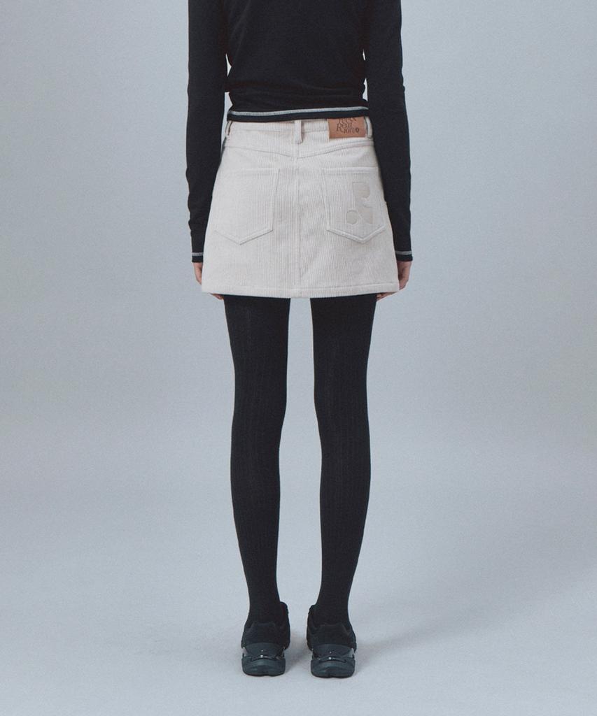 REST&RECREATION Coduroy Unbalance Skirt - Pink