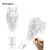 Silver Resin Bear Head White Walking Cane Fashion Decorative Steel Stick Gentleman Elegant Cosplay Cane Knob Crosier 92cm