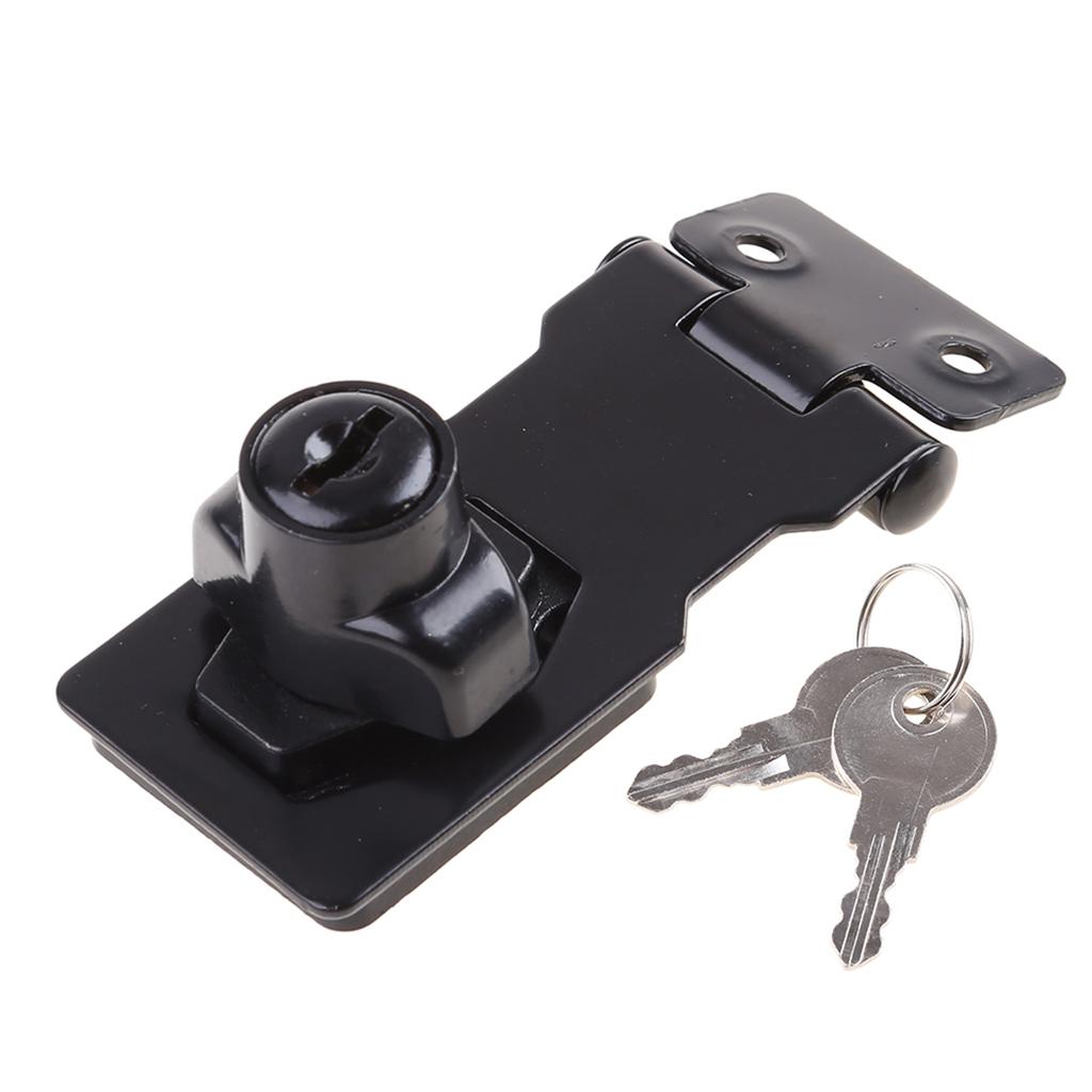 90 Degrees Rotation Knob Keyed Locking Hasp Double Door Cabinet Lock Twists Knob Keyed Locking Hasp Easy to Install