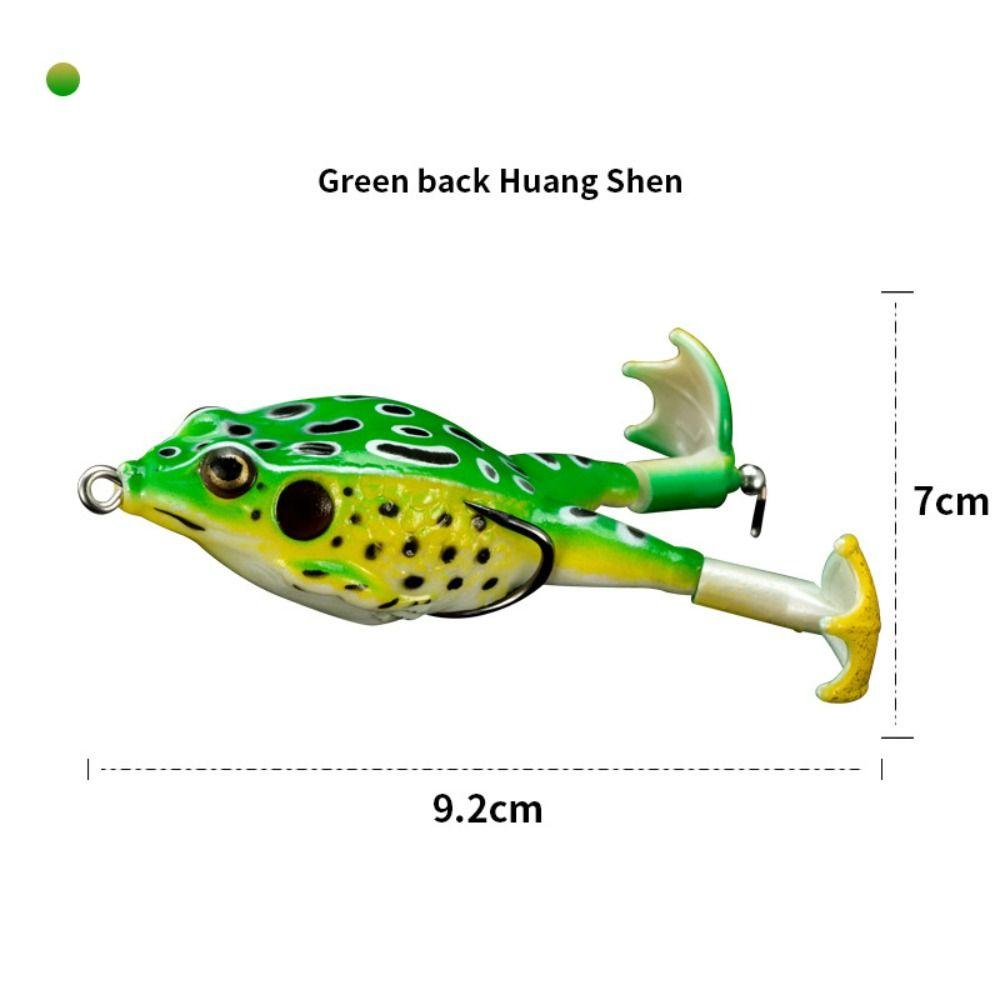 Soft Treble Hook Soft Fishing Lures Spinner Sinking Artificial Bass Bait Rubber Frog Lure  Fishing