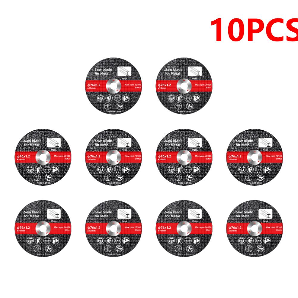 50-5PCS 76x1.2mm Metal Cutting Discs High Hardness Electric Cutting Disc Sanding Cutting Discs Blades Angle Grinder Accessories