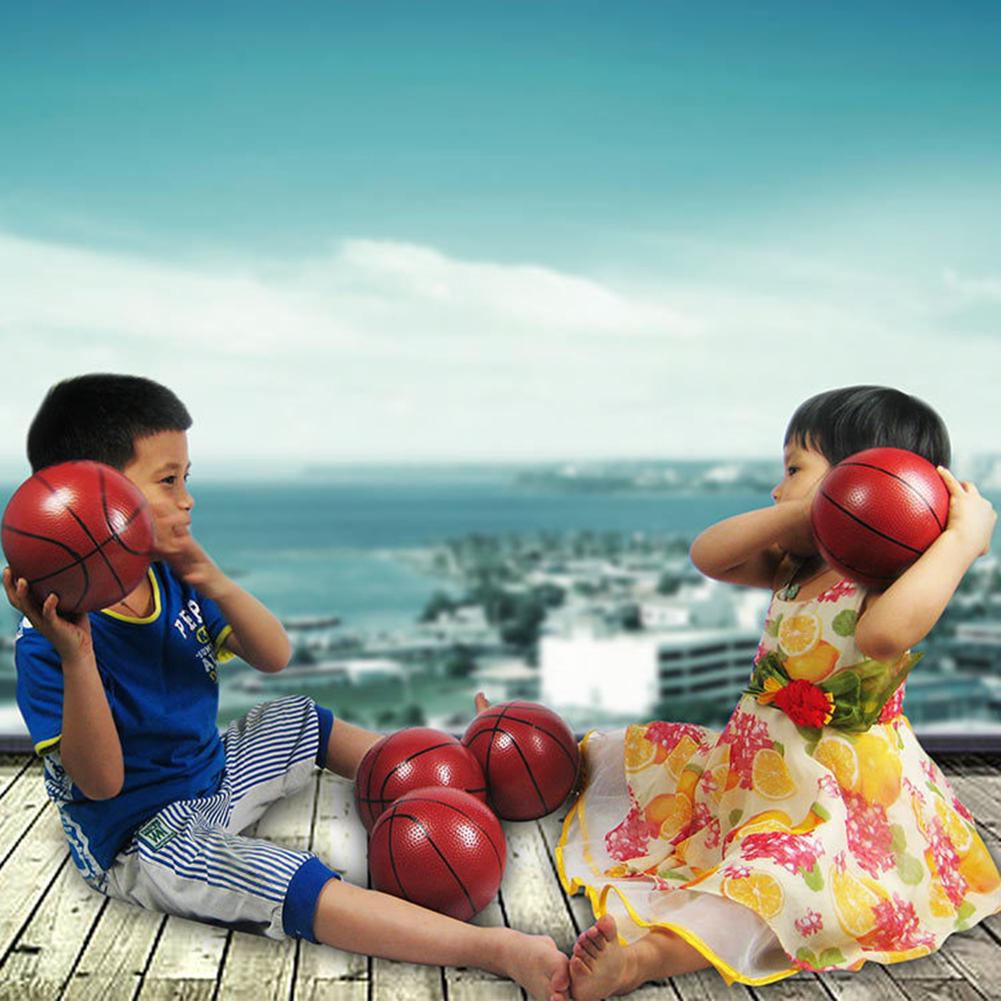 Lightweight Elastic Soft Rubber Mini Basketball - 16cm Diameter Iron Material Quiet Indoor Outdoor Toy for Kids