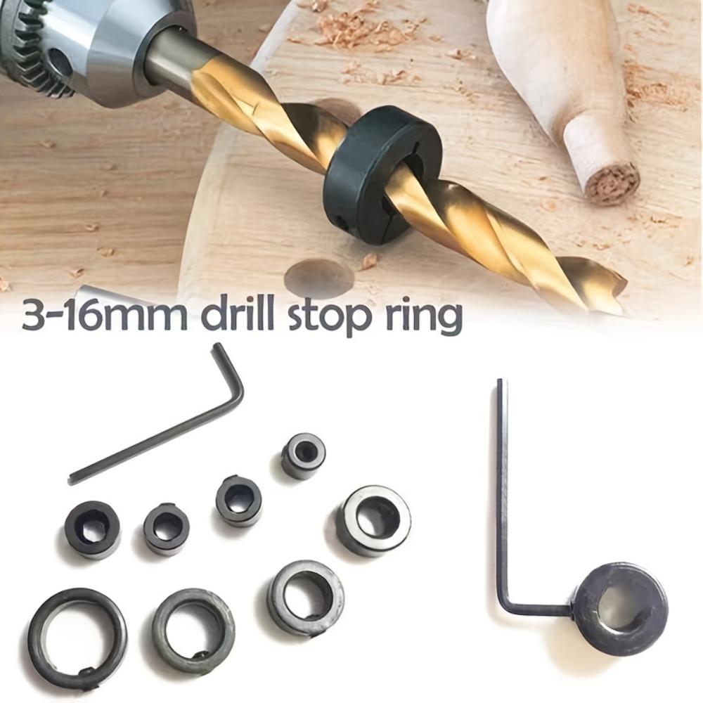 3-16Mm Drill Bit Limit Ring Twist Drill Positioning Ring Tool Accessories Wholesale Woodworking Drill Depth Adjustment Limit Ring