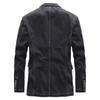 Men's Slim-Fit Denim Jacket - Spring/Autumn Business Casual, Thin Style for Middle-aged & Young