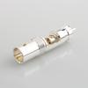 Set of 4 Black Solderless RCA Plugs Silver-Plated