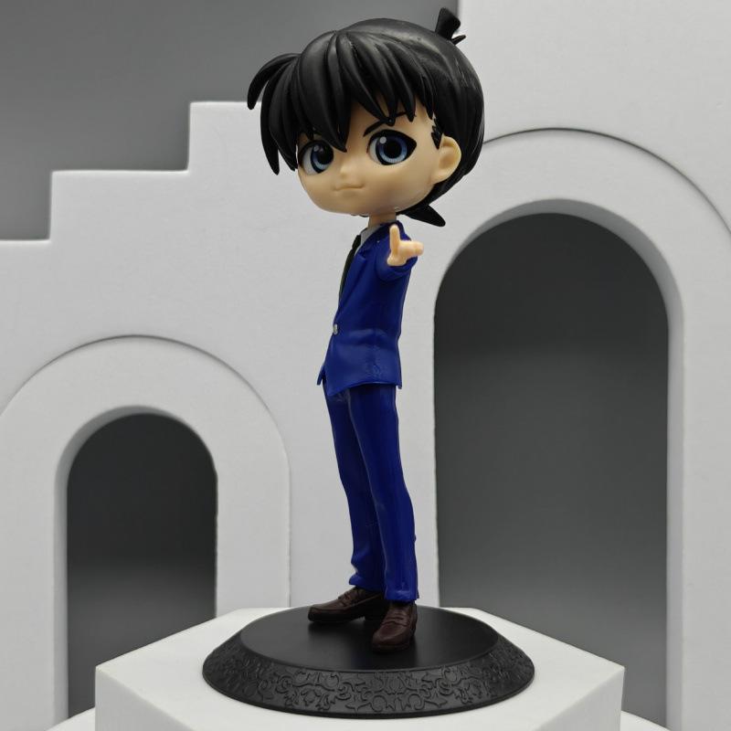 4 szt. Figurki Anime Detektyw Conan Ozdoby na Biurko Kudo Shinichi Mori Ran Edogawa Conan Japońska Kreskówka Model Lalka Zabawka Prezent