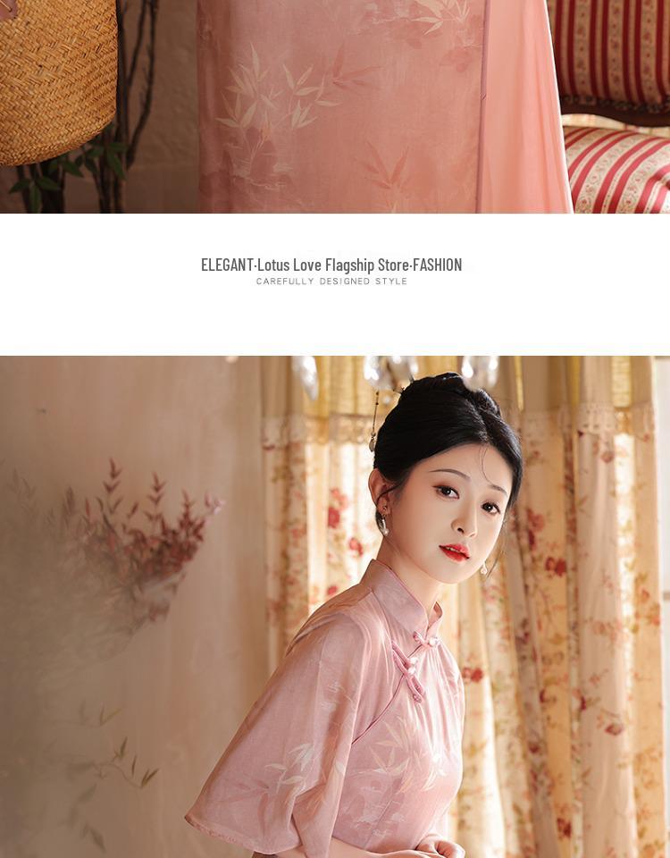 Orchid Green Summer 2025 Cheongsam: Chinese-Style Young Girl's Ao Dai Tea Dress for College Send-Off