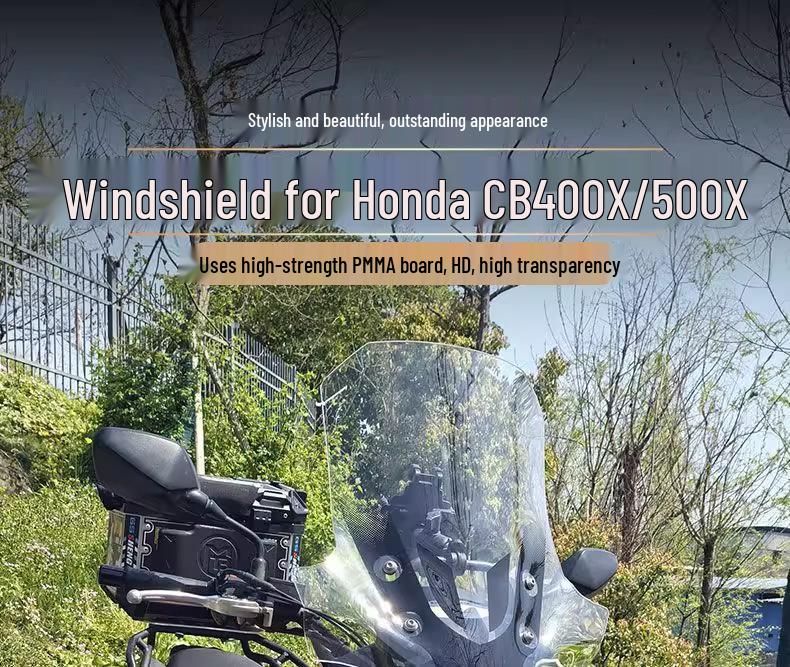 Pare-brise amélioré pour Honda CB400X/500X, Déflecteur de vent étendu