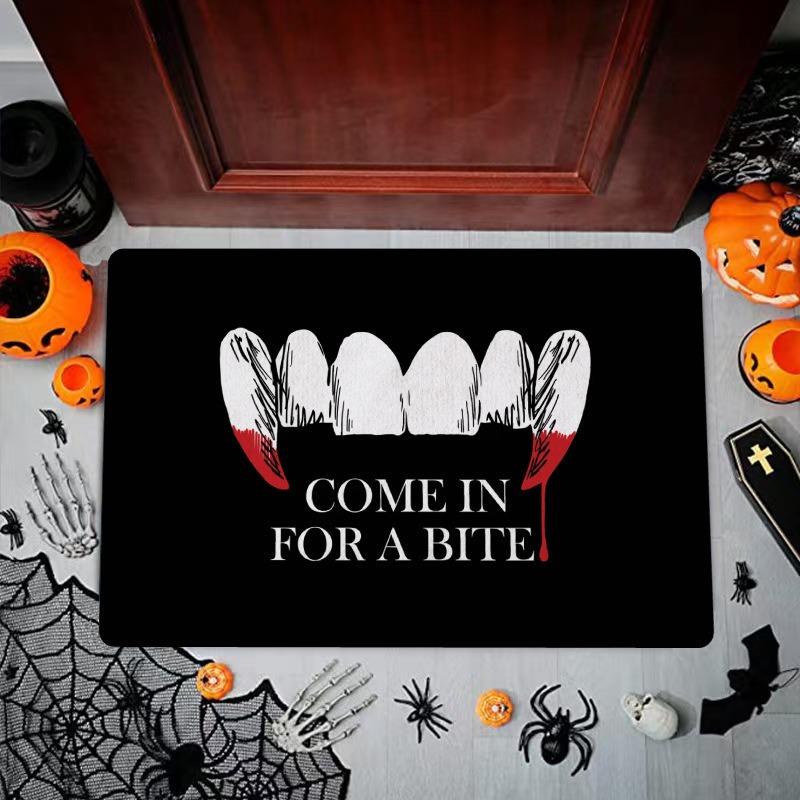 Halloween Witch Print Welcome Doormat Machine Washable Carpet for Living Room Bedroom Kitchen and Laundry Rug Floor Mat