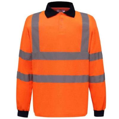 Unisex Adult Hi-Vis Long-Sleeved Polo Shirt