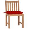 Garden Chairs 2 Pcs with Cushions Solid Teak Wood