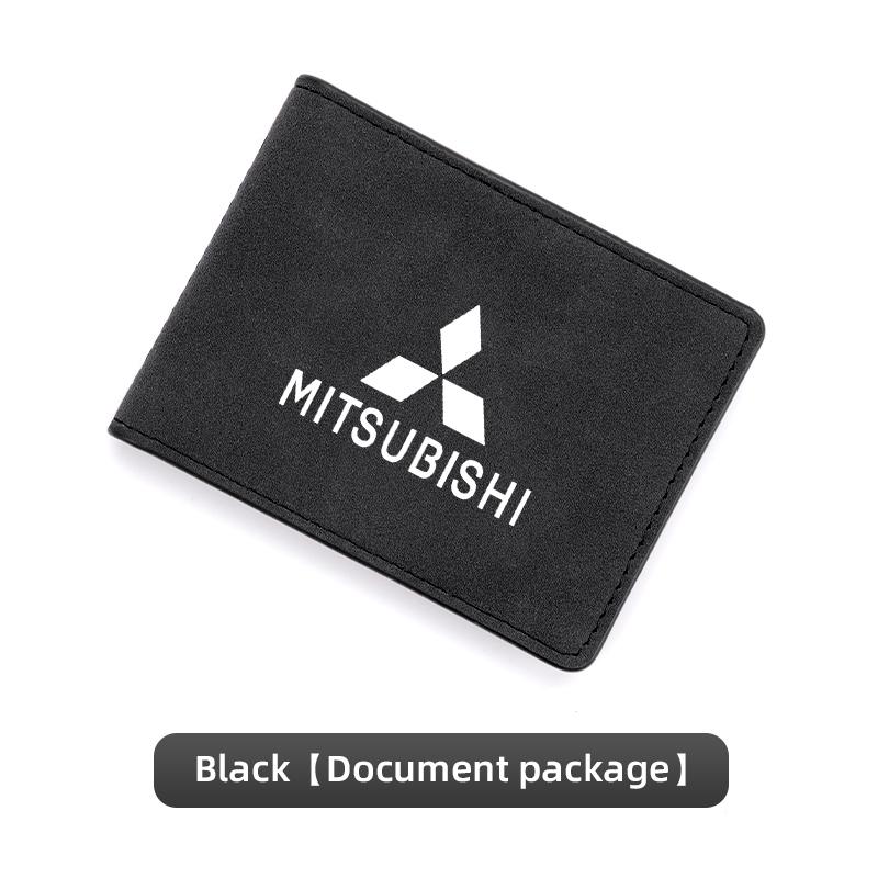 Auto Driver License Cover Suede Leather Car Driving Documents Case Credit Card Holder For Mitsubishi Eclipse Outlander ASX Colt