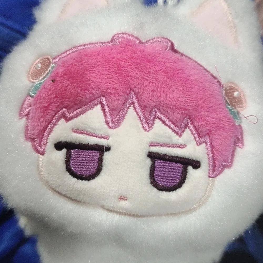 Anime The Disastrous Life of Saiki K Saiki Kusuo Cosplay Kaychain Cute Plush Cotton Doll Backpack Pendant Keyring Decoration