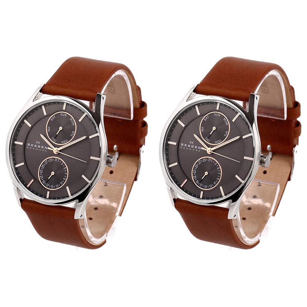 

SKAGEN Парний годинник Поділіться з місцем для зберігання Однаковий розмір Вугільно-сірий Коричневий Наручний годинник [Skagen] Коробка, Набір, HOLST, Багатофункціональний, Циферблат, Шкіра, SKW6086SKW6086,