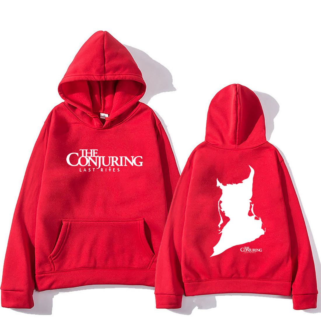 Заклятие Последние обряды Графические худи Мужские Женские Триллер Эстетика Y2K Одежда уличный стиль хип-хоп Флис готические пуловеры S