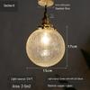 Nordic Minimalist Brass and Glass Pendant Light for Bedroom, Bedside, and Restaurant Ambience