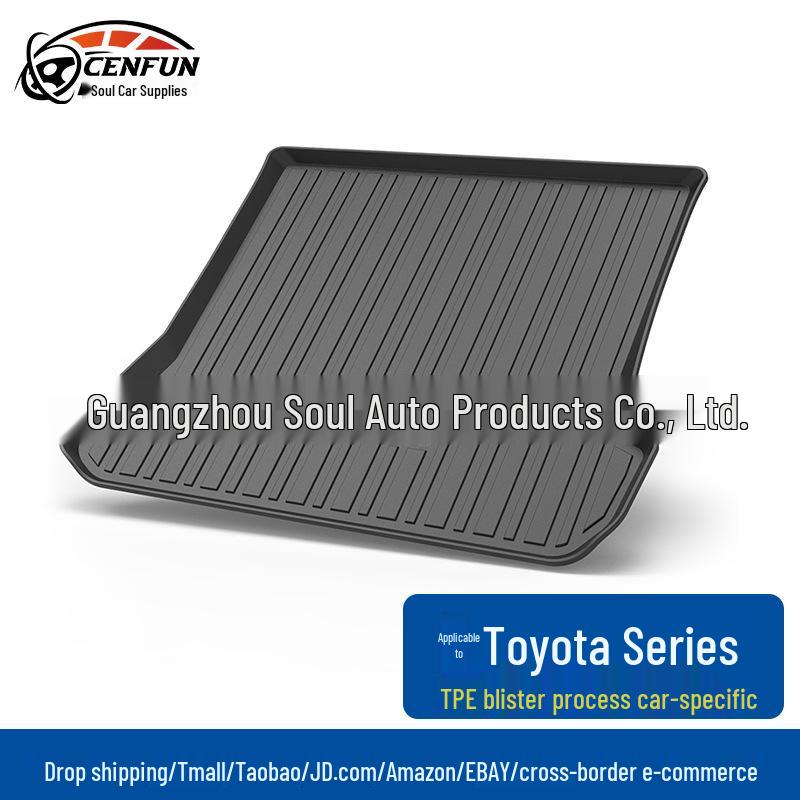 

Коврик в багажник из ТПЭ для Toyota Prado, Land Cruiser, Yaris, X Yizhi, WIGO – Противоударный 2007-2020 Land Cruiser 8-Seater чёрный