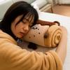 Cozy 2 In 1 Foldable Roll Blanket Cartoon Warm Nap Blanket Handheld Air Conditioning Blanket Lunch Break