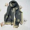 New Simple Bee Pattern Scarf for Women High End Double-sided Pattern  Versatile Warm and Thickened Shawl Korean Style Shawl