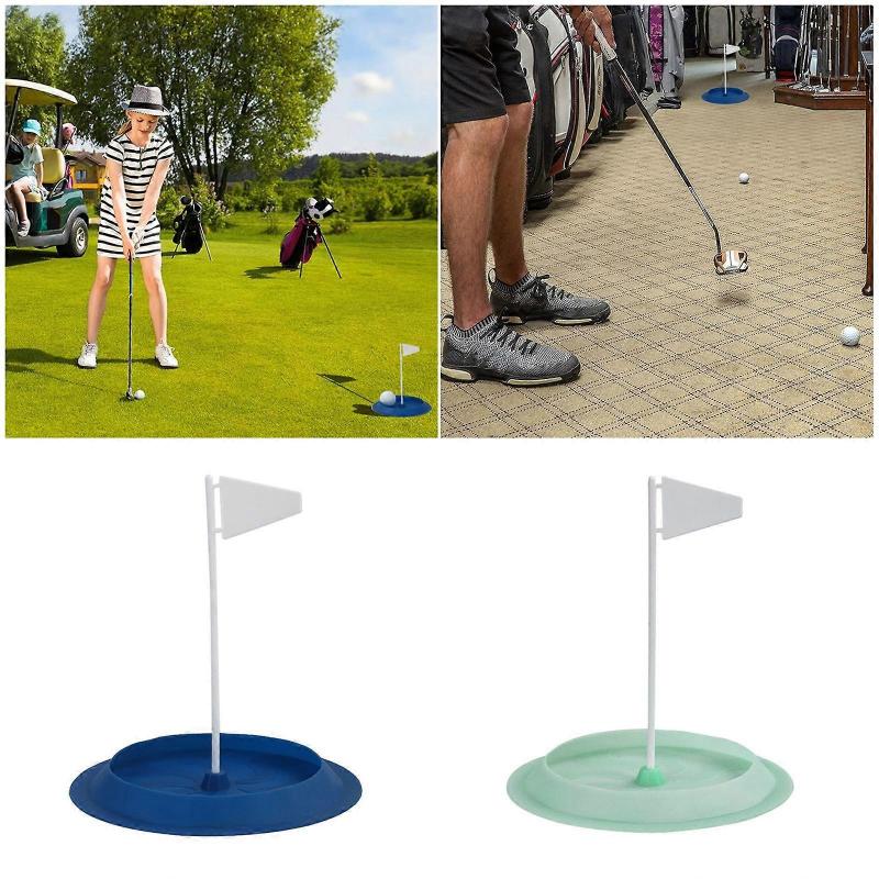 Professional Golf Putting Green Cup Trainer Durability Detachable Flagstick For Accuracy Improvement Exercises  Green