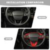 Red Steering Wheel Moulding Frame Cover Trim Bezels For Ford Bronco Sport +