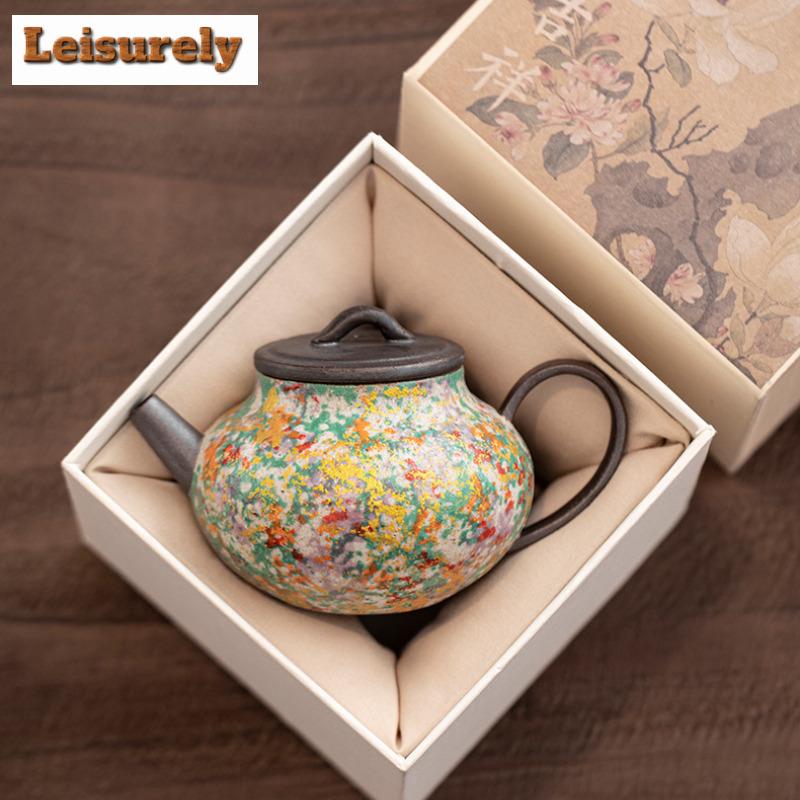 150ML Rock Painting Time Teapot Elegant Tea Infuser Pot Tea Maker Kettle With Ball Hole Tableware Accessories Collection Craft