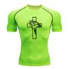 Men's Compression Athletic Workout T-Shirt, Jesus Christ Cro