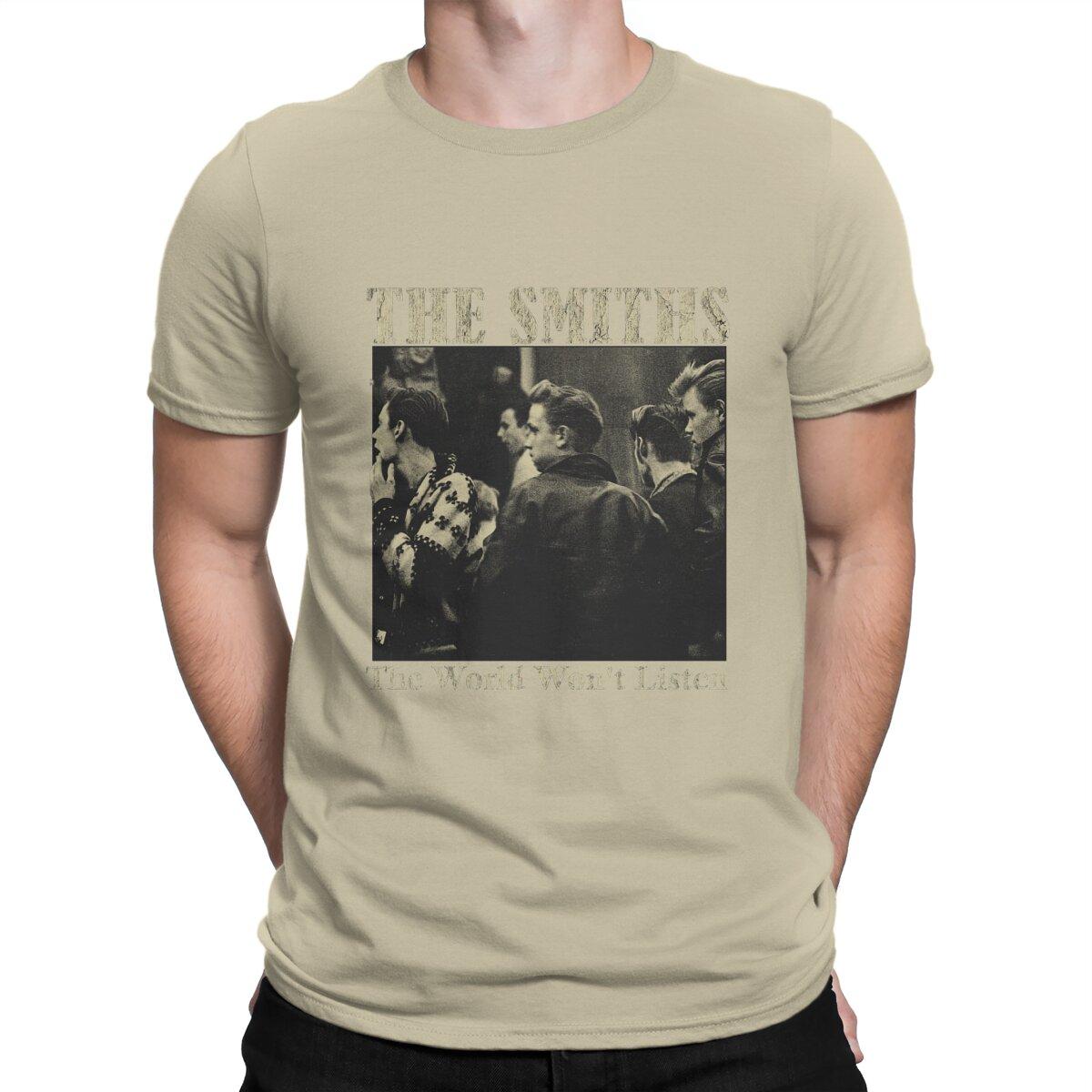 

British Rock Bands In The 80s Men T Shirts The Smiths Casual Shirt Short Sleeve Crew Neck T-Shirt Pure Cotton Summer Clothing 4XL
