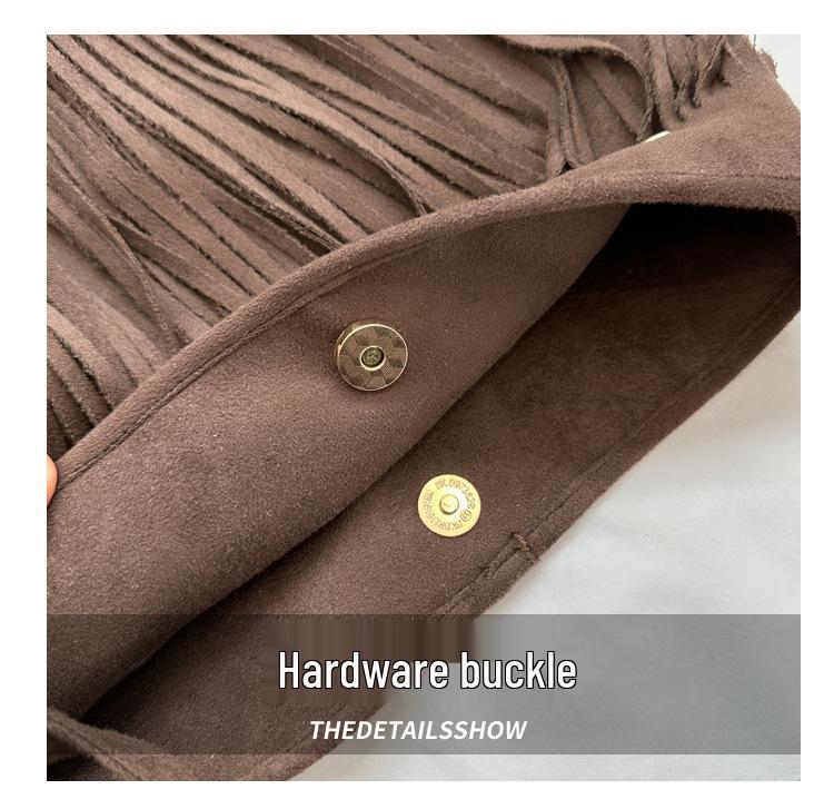 Retro Ethnic Tassel Tote Bag - Large Capacity & Versatile Crossbody for Autumn 2025