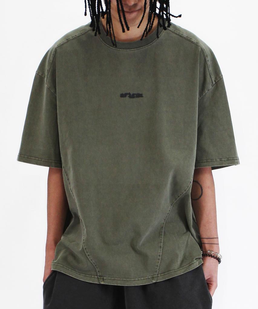 Keuligeon Pigment Small Logo Short Sleeve T-Shirt Khaki