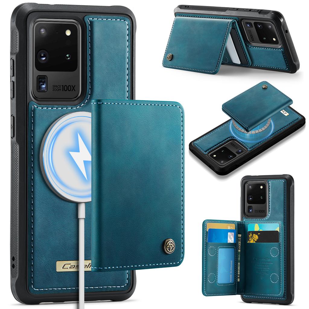 For Samsung Galaxy S20 Ultra Magnetic Case CASEME ME80 Series Leather PC TPU Phone Cover with Detachable Wallet