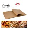 100Pcs Baking Paper Pan Liner Cookie Sheet Paper High Tempreture Resistant Cloth Baking Mat BBQ Anti-oil Baking Oil Paper