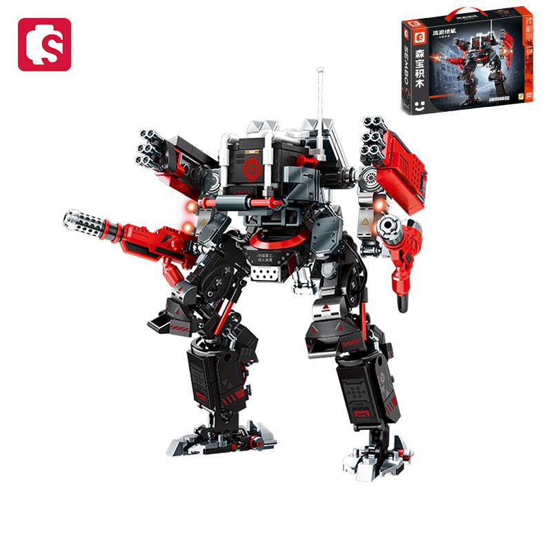 Non-Toxic Sembo Block The Wandering Earth Military Mecha Model Assembly Building Block Moc Robot Bricks Kids Toys For Children Christmas Gifts