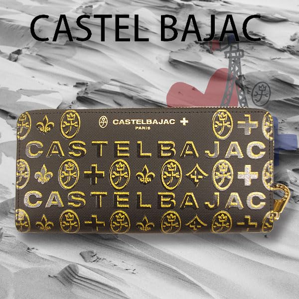 Castelbajac Round Zip Long Wallet, Cite Series, Black, 089653