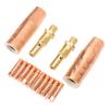 14 Piese Consumabile Pistolet Sudură 1135 Vârfuri Electrod 9mm 2150 Duze Gaz 12 Inch 3550 Alamă