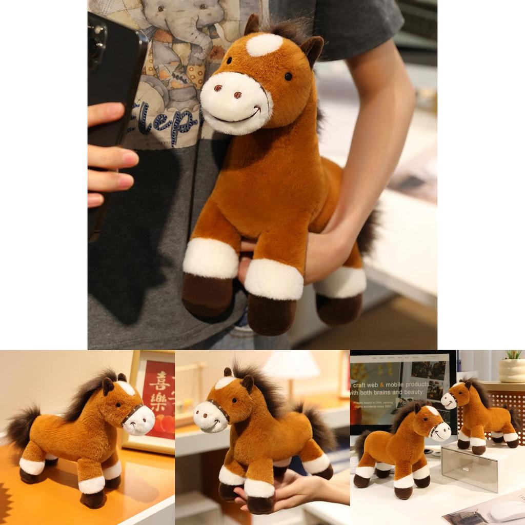 Animal Plush Toy Horse With Short Pile Fabric For Kids Gift And Collectors