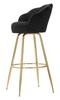 Bar Stool Bar Vienna Nero Cm 55X53X110