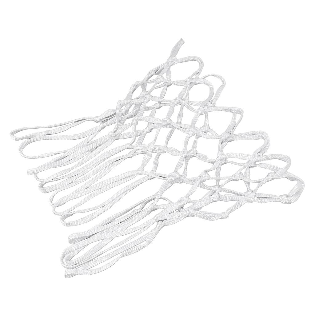 2pcs Durable Basketball Nets Nylon White Universal Heavy Duty Basketball Net Replacement In All Weather for Indoor