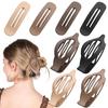 6/8Pcs Women Hair Clips Flat Hairpin Sturdy Non-Stuck Decorative Hair Claw Clips