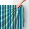 Royal Samt Stoff Polyester Zum Nähen - Motiv Blaue Streifen