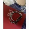 Double-Layer Cracked Ice Bead Spliced Titanium Steel Bracelet